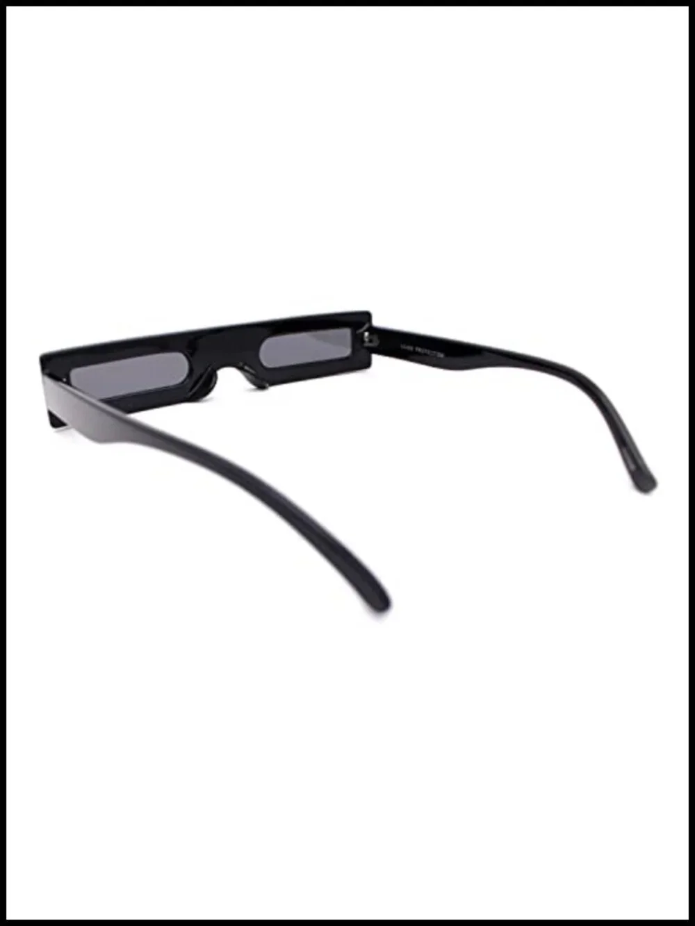 80s Robotic Futurism Rectangular Sunglasses UV400 Plastic Lens